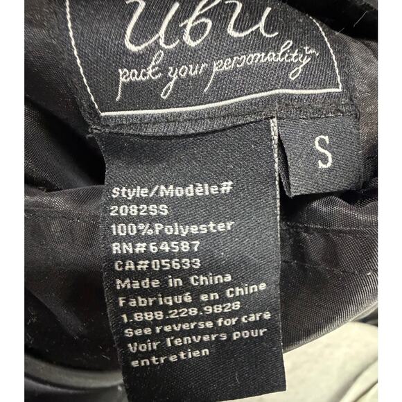 Ubu Reversible Parisian Opera Raincoat Small Black Red iridescent Pleated Hooded - Picture 13 of 15